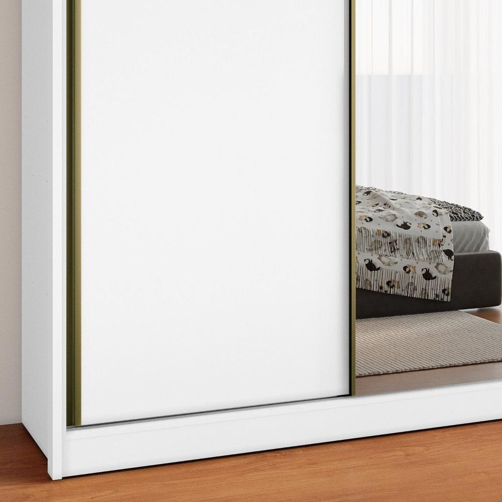 Guarda-roupa Casal 2 Portas de Correr 100% Mdf Branco