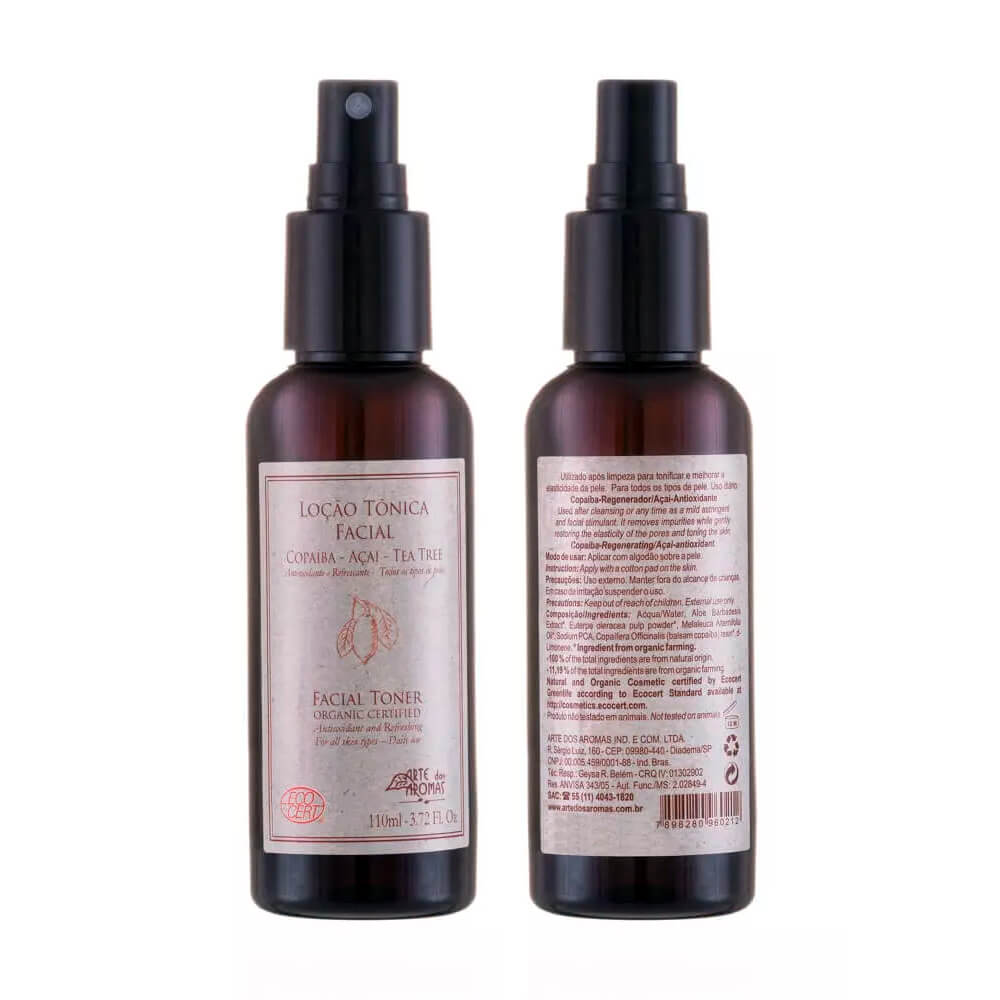 Miniatura Kit Facial Orgânico Limpeza e Tonificação Pele Mista e Oleosa - Arte dos Aromas