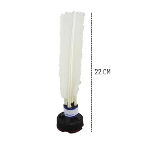 Miniatura Kit 3 Peteca Oficial 22Cm Branca Resistente Jogo Brincadeira