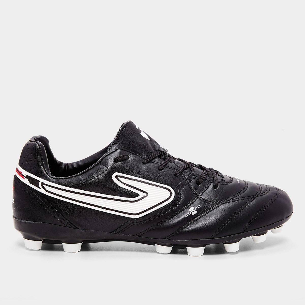 Miniatura Chuteira Campo Topper Maestro PRO V Masculina Preto+Branco - 37