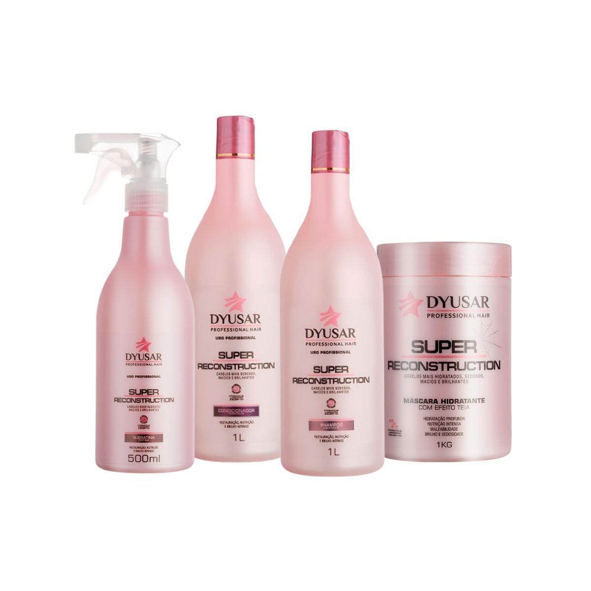 Miniatura Kit Reconstrução Capilar - Queratina 500ml + Máscara/Shamp. 1kg