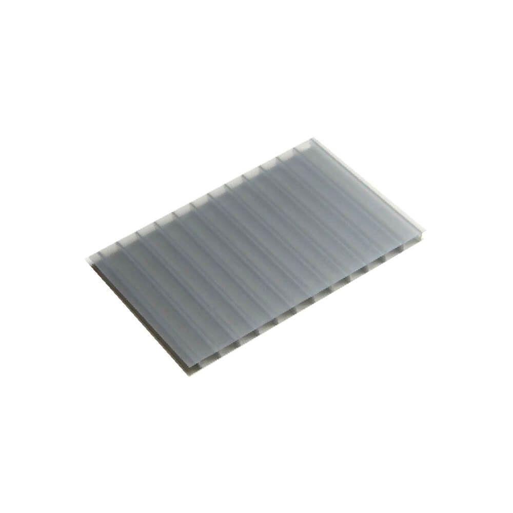 Miniatura Chapa De Policarbonato Alveolar Cinza Refletivo 10mm - 2,10m X 6,00m - Polygal