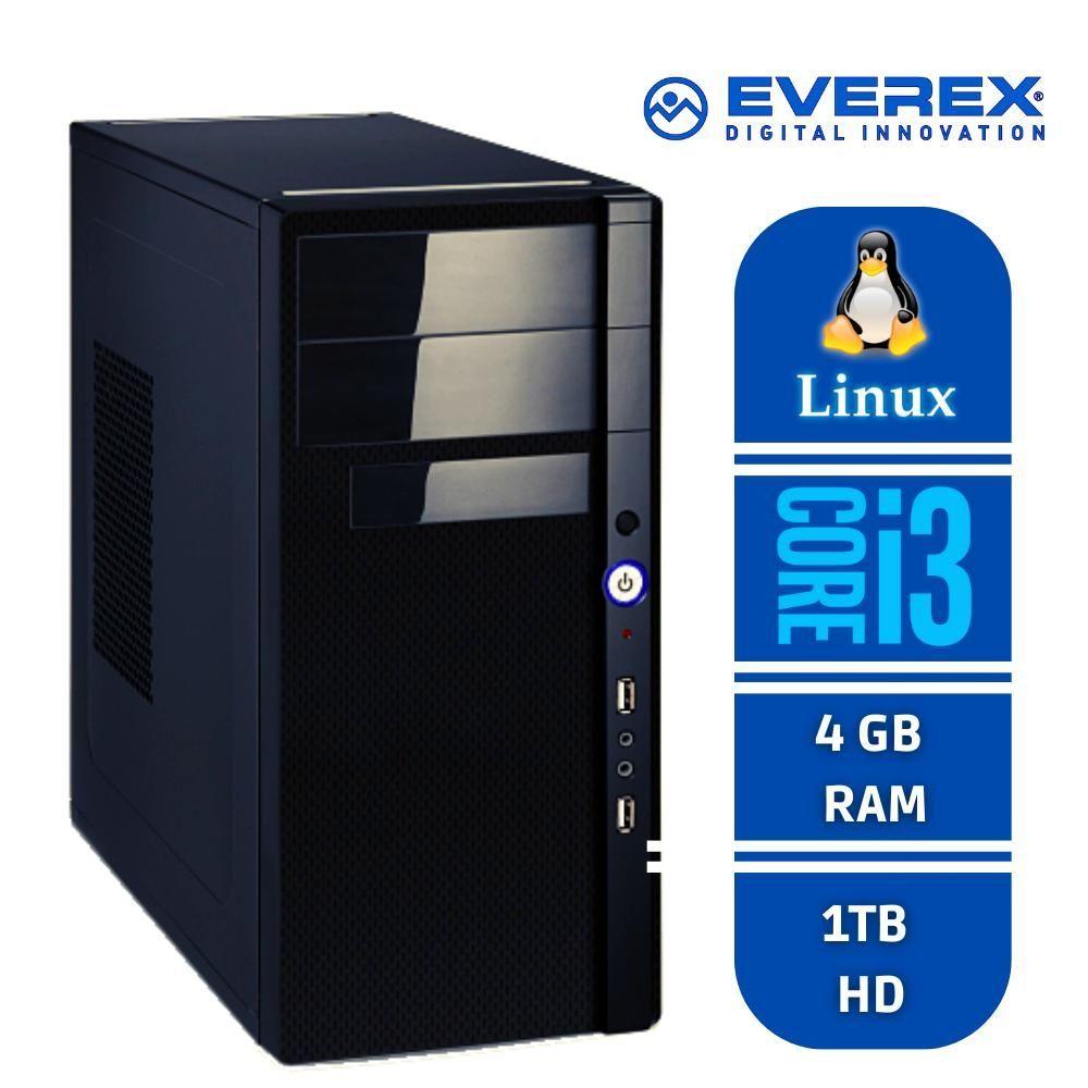 Miniatura Computador Intel Core i3-330M, 4GB , 1TB HD e Linux - Everex