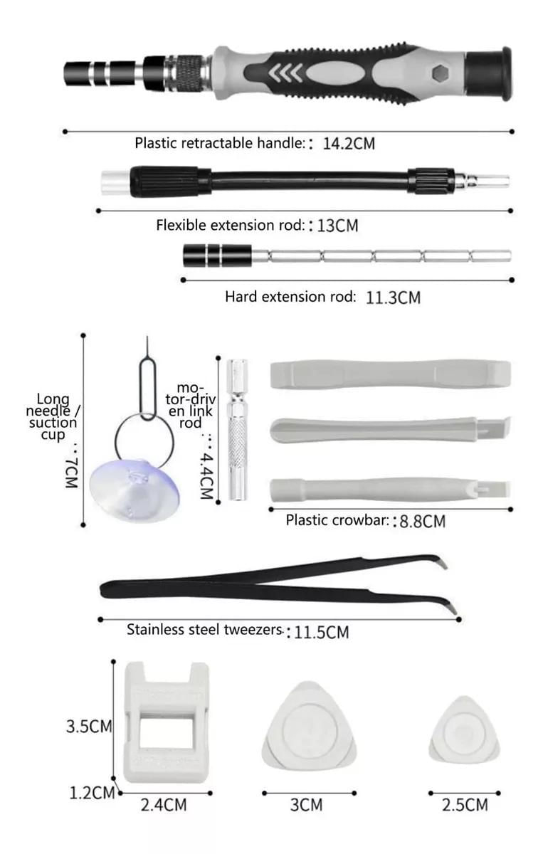 Kit Jogo Chave Precisão 115 Em 1 Manutenção Pequenos Reparos