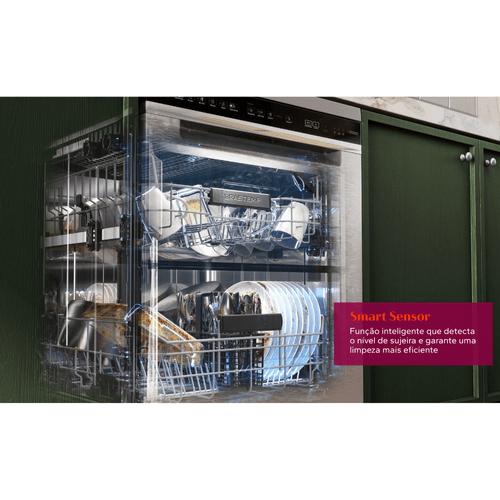 Lava-louças Brastemp 15 serviços Preto com Smart Sensor BLF61AE 220V
