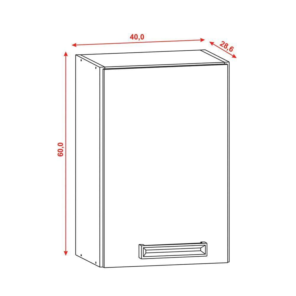 Miniatura Armario Aereo 1 Porta 40cm 762am Freijo Gris