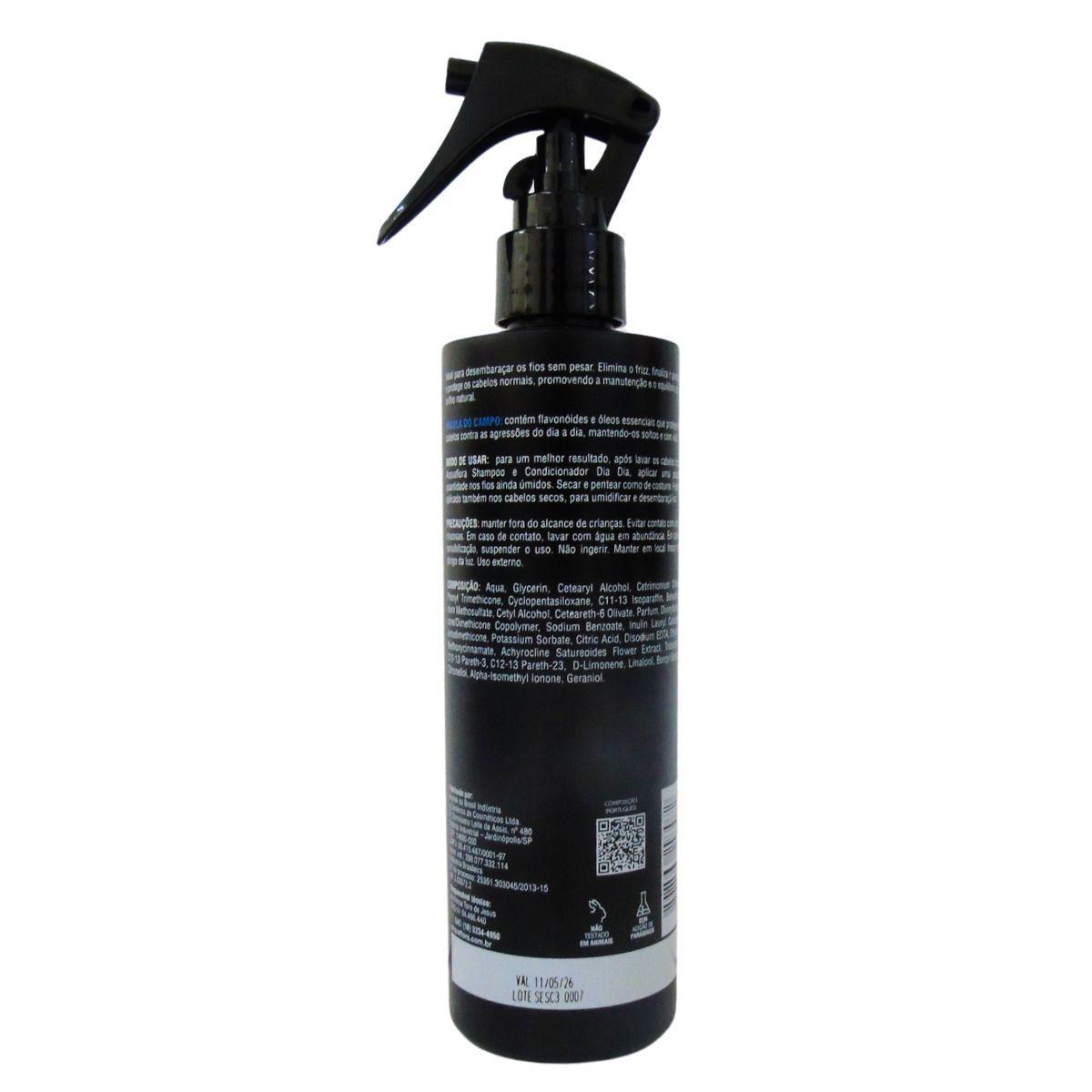 Miniatura Spray Desembaraçante Condicionante Acquaflora Dia Dia 240Ml
