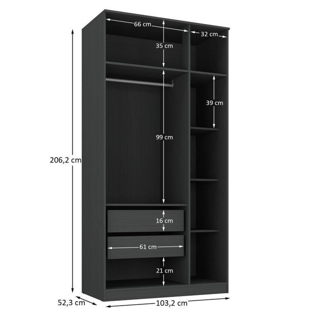 Quarto Juvenil Completo com Beliche e Sapateira Seul Espresso Móveis Grafite/Nogal