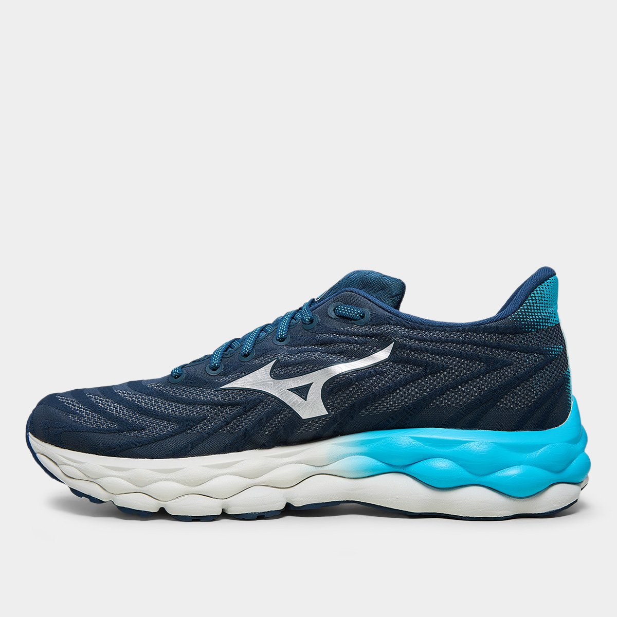 Tênis Mizuno Wave Sky 8 Masculino Marinho+Branco - 38