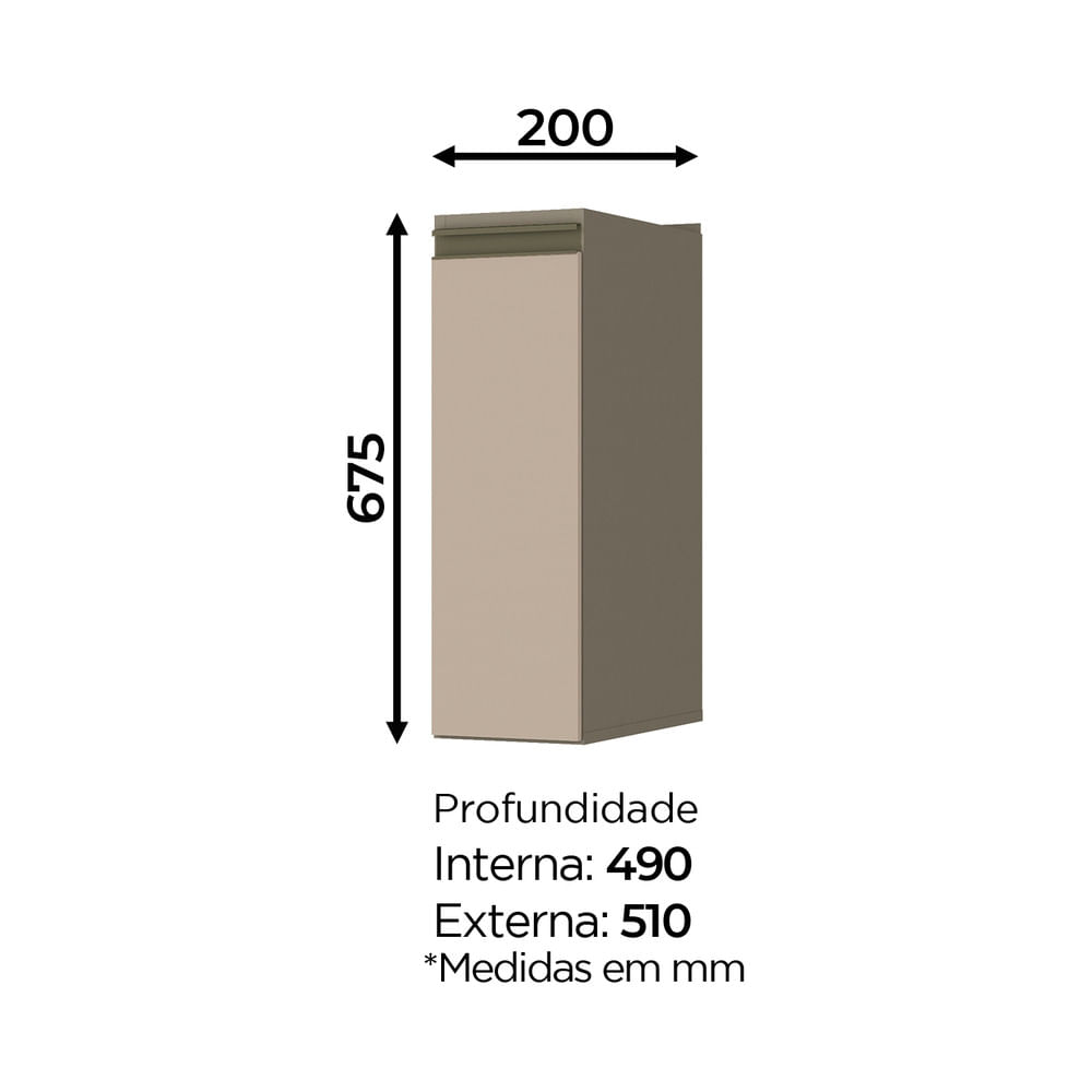 Miniatura Balcão Condimentos 20 Cm Connect Henn Duna com Cristal