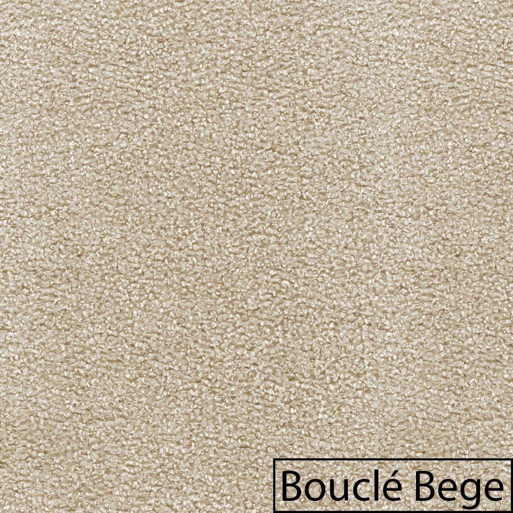Poltrona Dália Luxo Moderna Estofada Design Sofisticado Com Base De Ferro Preto Bouclé Bege