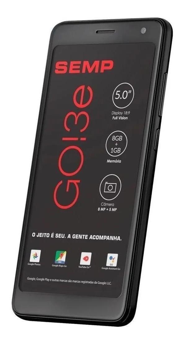 Miniatura Smartphone Semp Go 3E, 8Gb, 8Mp, Tela 5, Preto - Go3E-Ptop