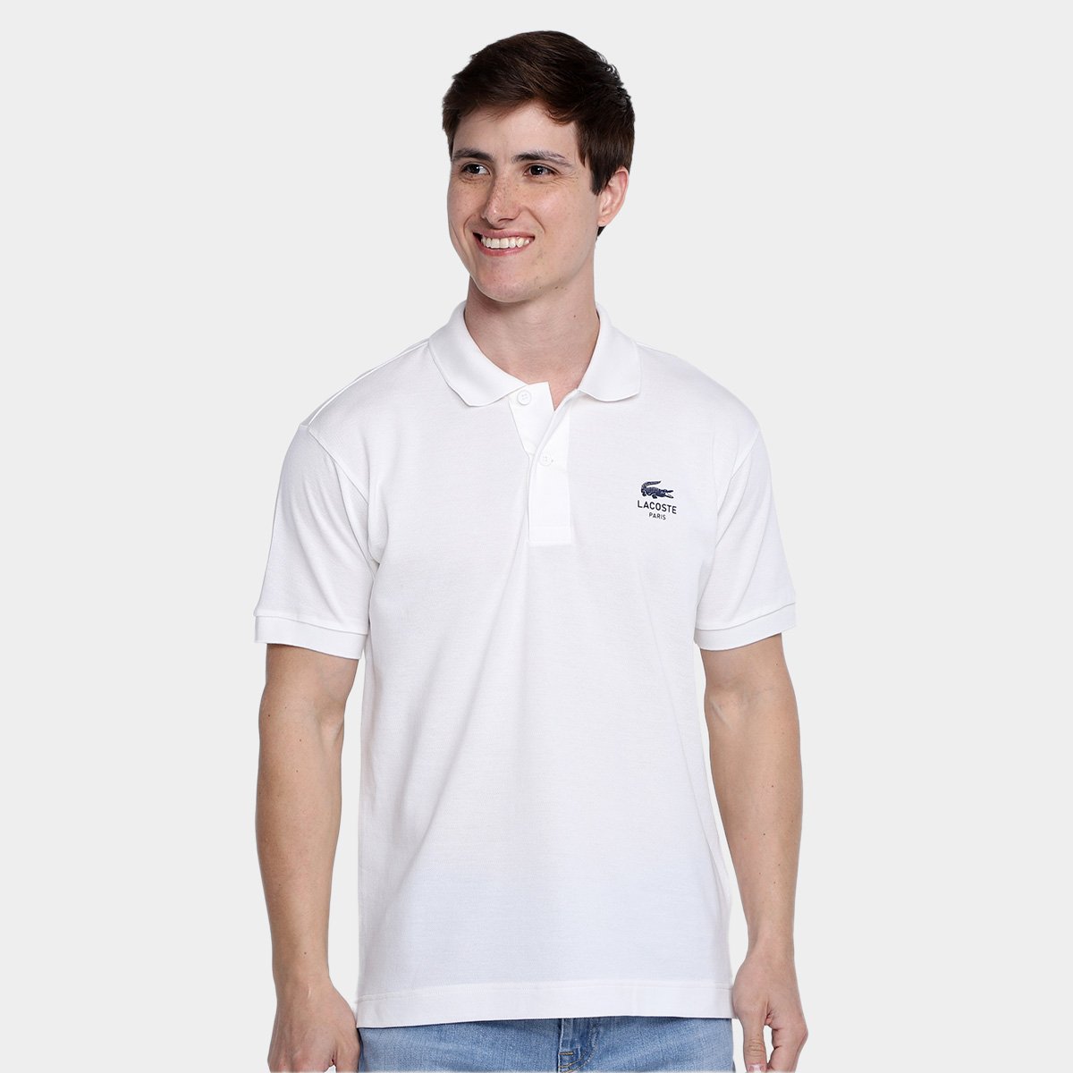 Miniatura Camisa Polo Lacoste  Clássica Masculina Branco - G