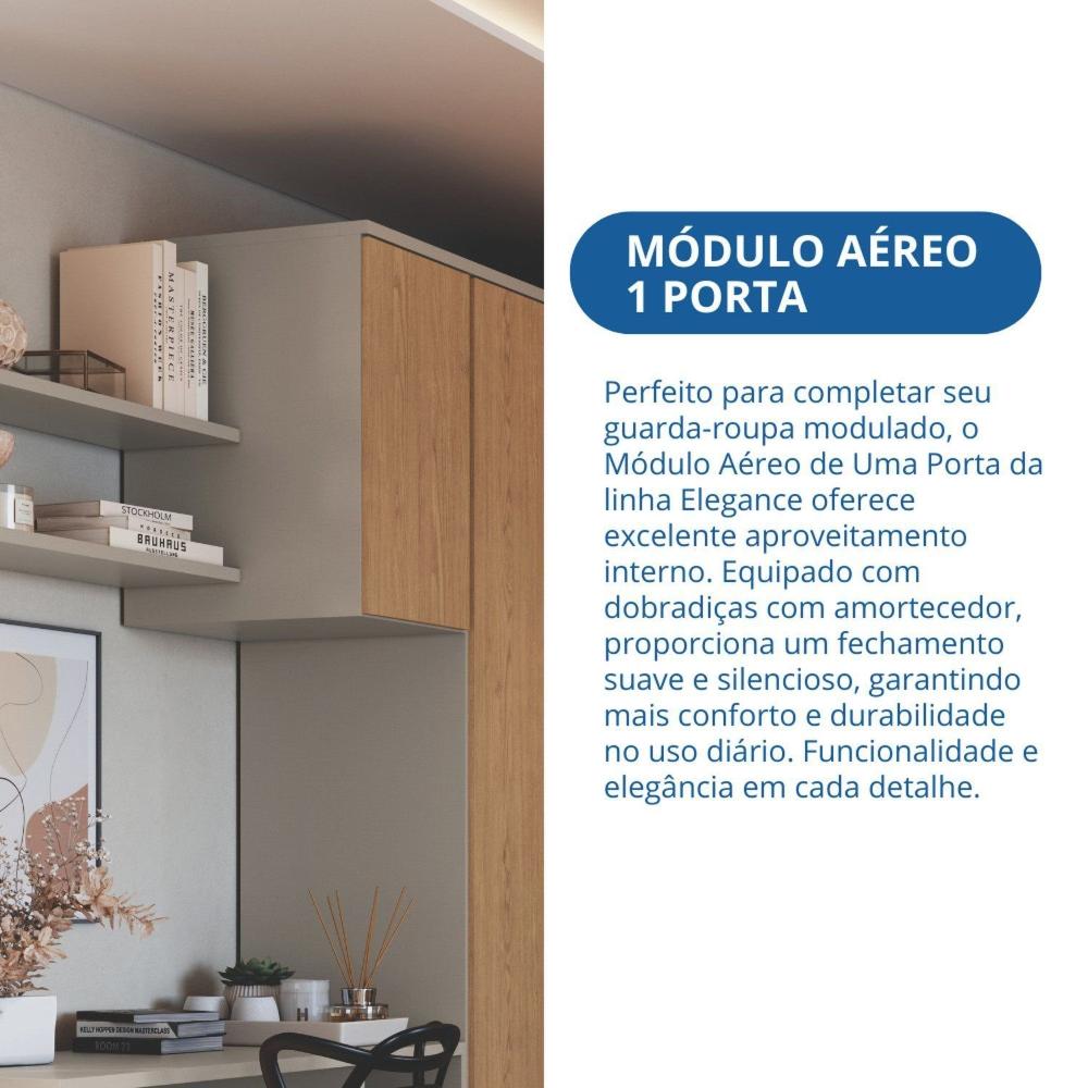 Módulo Aéreo para Quarto 1 Porta Elegance Niquel|Angelin