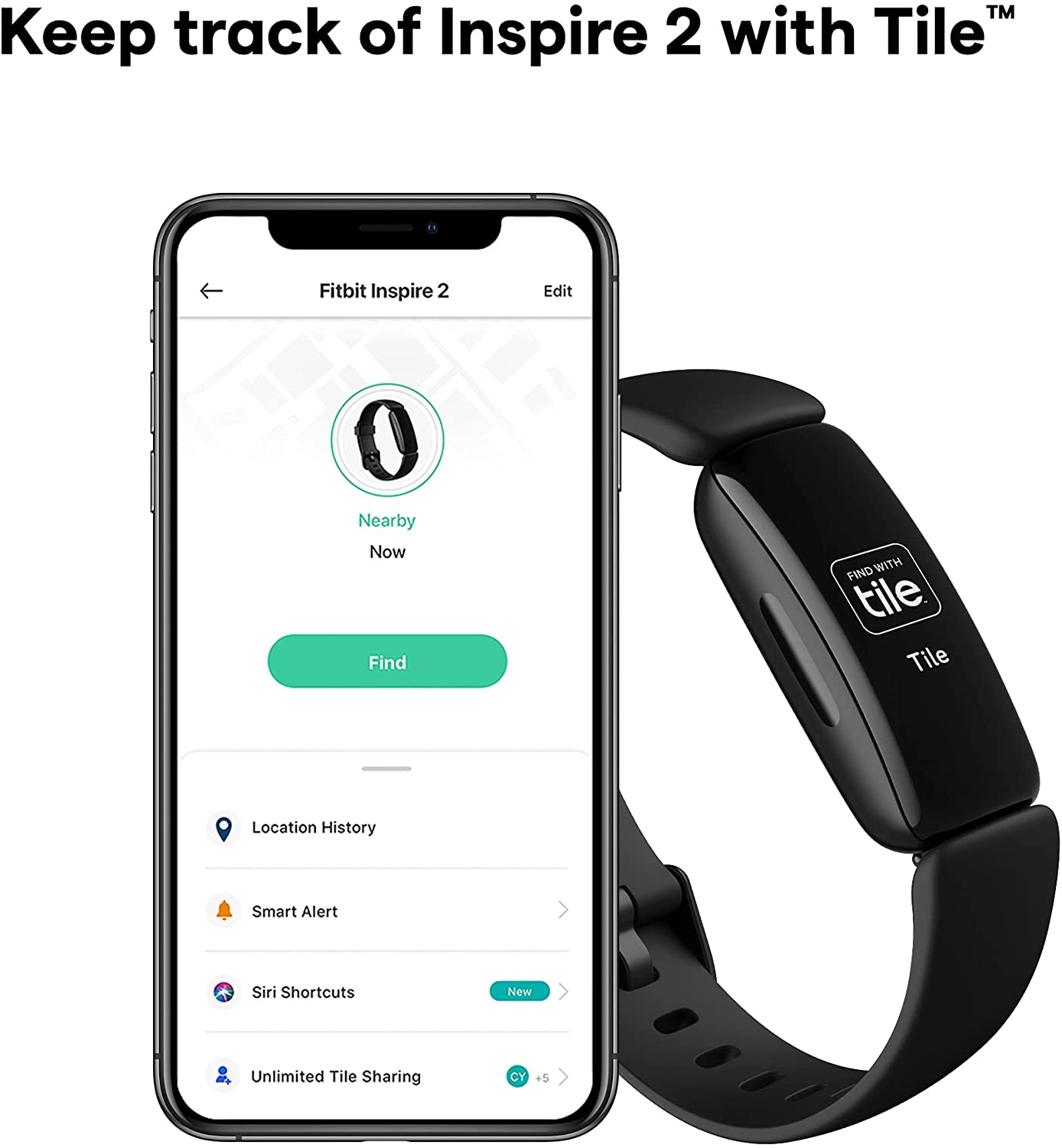 Fitbit Inspire 2 Relógio SmartWatch para Esportes com GPS Integrado e Monitoramento Preto
