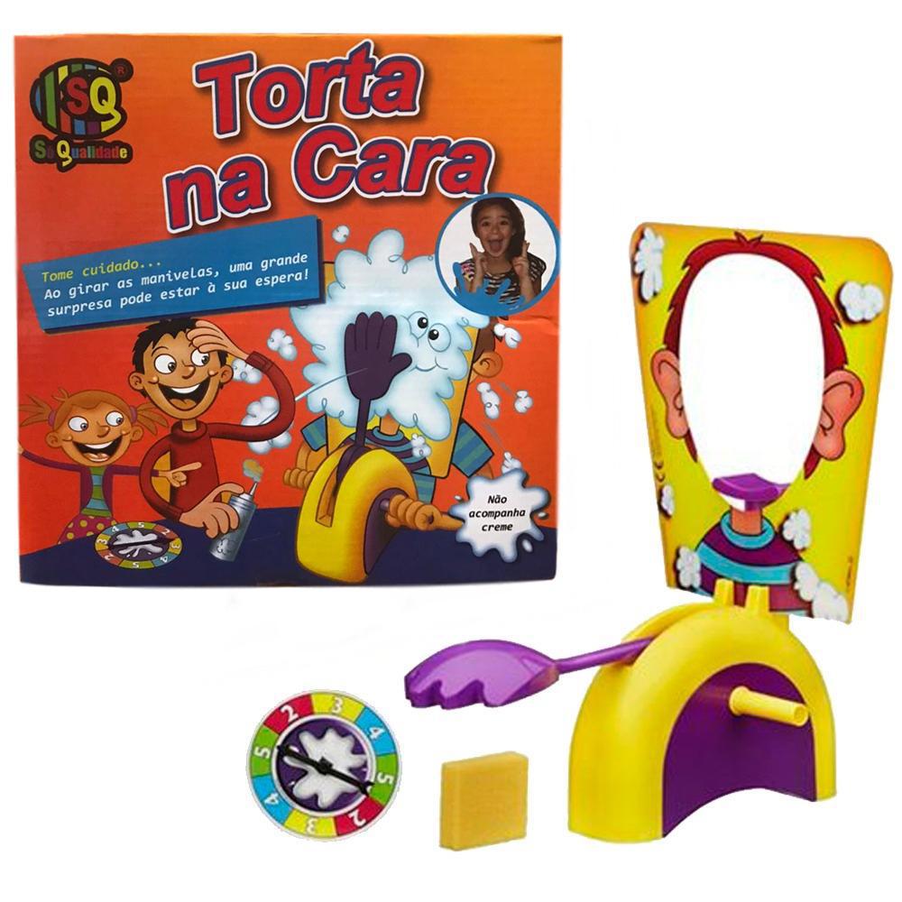 Miniatura Brinquedo Torta Na Cara Brincadeira Família Jogo - Amarelo