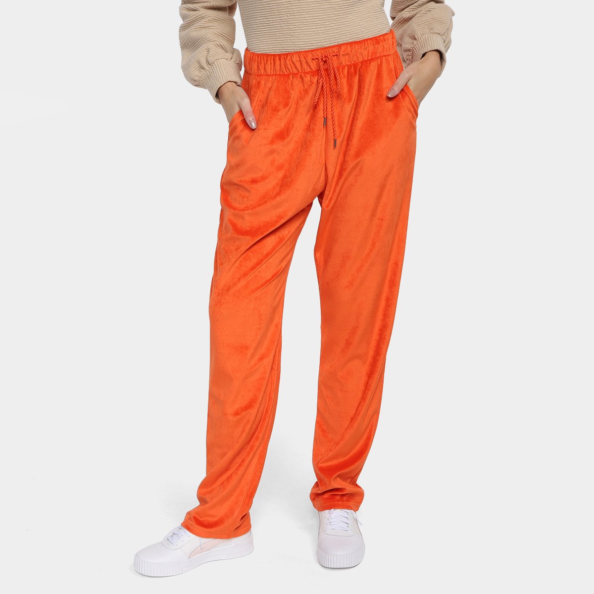 Miniatura Calça Hering Plush Feminina Laranja - G