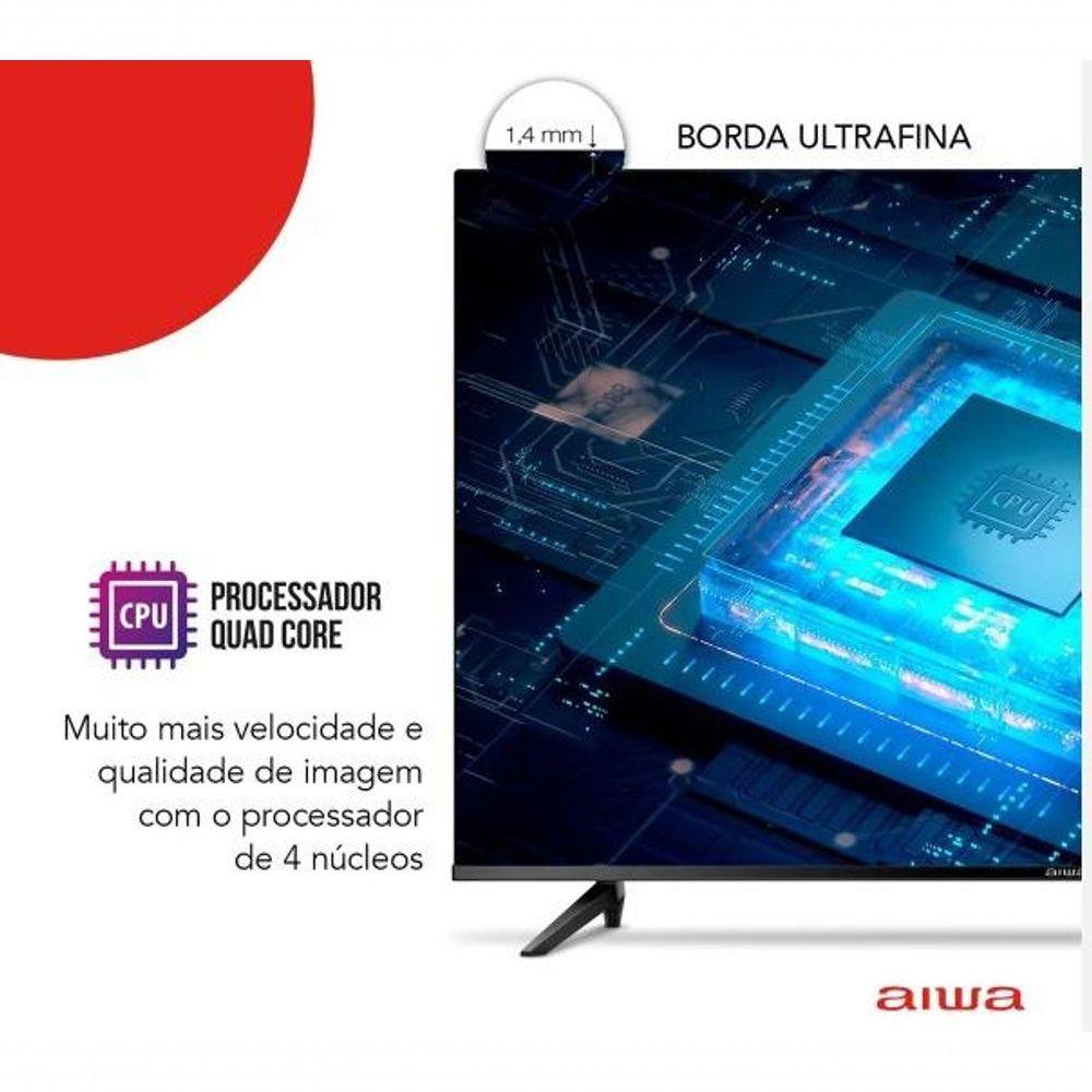 Miniatura Smart Tv Aiwa 32" Android HD Borda Ultrafina HDR10 Dolby áudio AWS-TV-32-BL-02-A Preto Bivolt