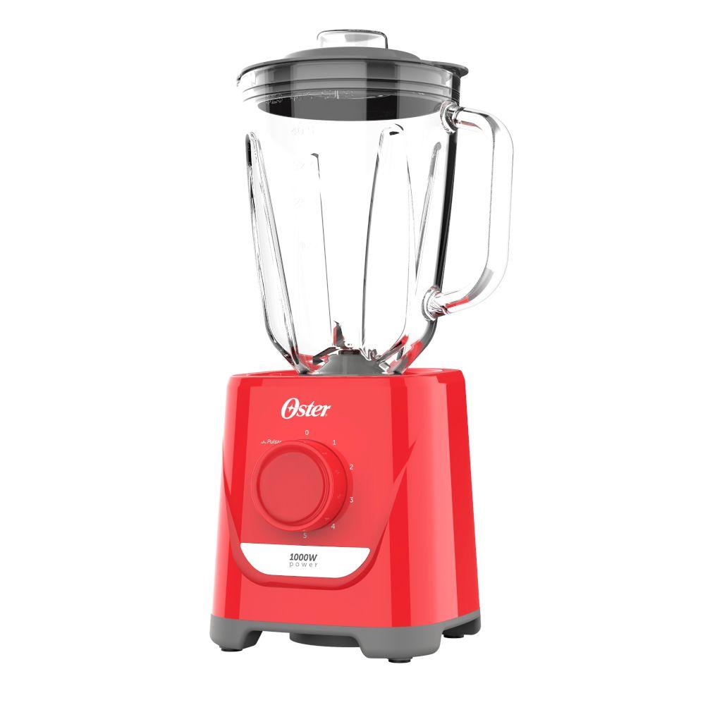 Miniatura Liquidificador Oster Jarra de Vidro 1,7 Litros Vermelho 1000W 220V OLIQ501-220 220v
