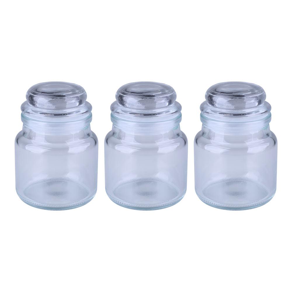 Conjunto com 3 Potes Multi Vidro 200ml Dipp Cazza
