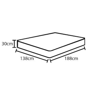 Miniatura Colchão Casal Castor Premium com Euro Pillow e Molas Tecnopedic System 30x138x188 cm - Branco/Bege