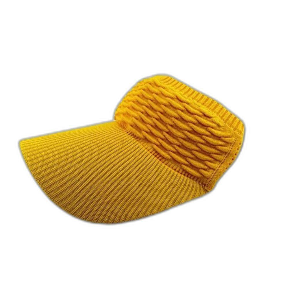 Miniatura Viseira Aba Longa Boné Moda Blogueira Respirável Amarelo