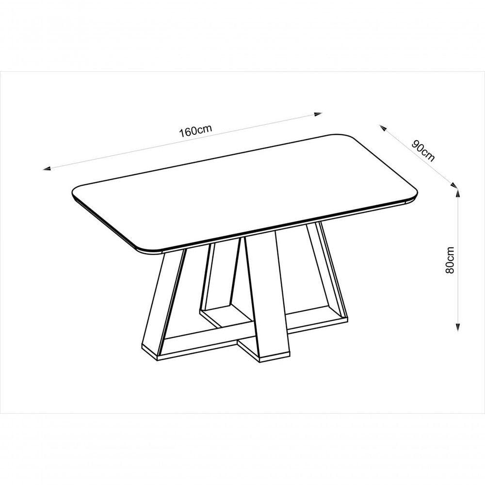 Miniatura Jogo De Mesa Ruby Freijo-preto C- Vidro 6 Cad. Stiles Lunar