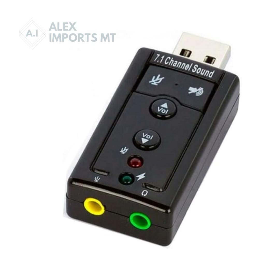 Miniatura Placa De Som Adaptador De Som Usb 7.1 Canais Para Computador