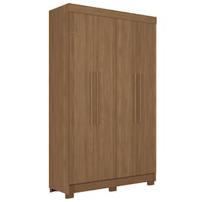 Miniatura Guarda-Roupa Solteiro Santos Andirá Sarandi com 4 Portas, 2 Gavetas e 4 Prateleiras - 130cm de largura Jatoba
