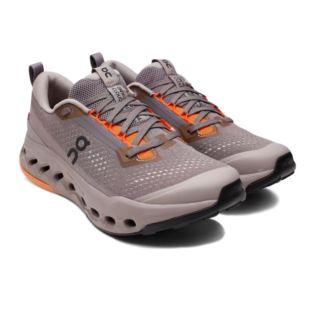 Miniatura Tênis On Running Cloudsurfer Trail 2 Masculino Cinza / Laranja - 38