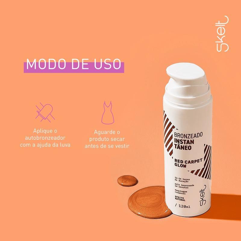 Miniatura Bronzeador Instantâneo Red Carpet Glow Skelt Frasco 120Ml