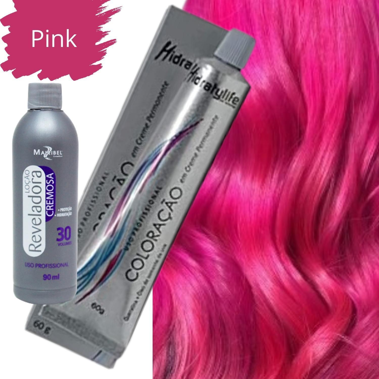 Tinta De Cabela Pink Rosa - Ganhe A Oxigenada De