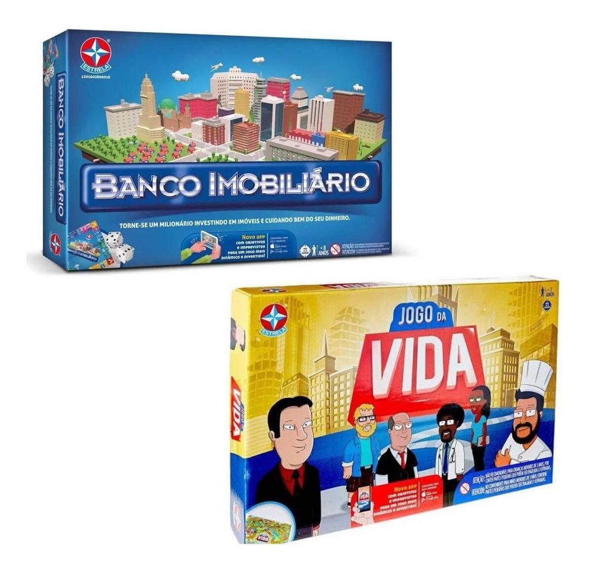 Miniatura Kit Jogos De Tabuleiro Banco Imobiliário E Jogo Da Vida