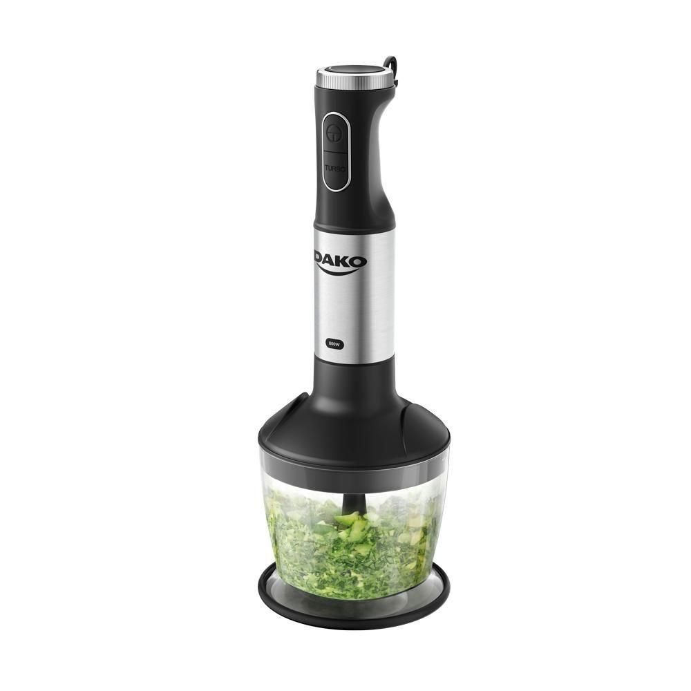 Miniatura Mixer Dako 3 Em 1 800W Função Turbo Preto E Inox 110V