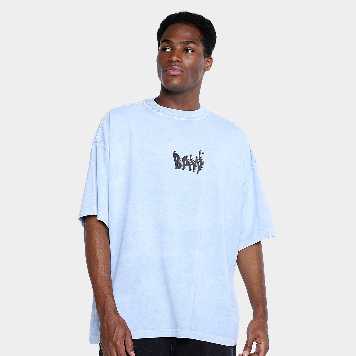 Miniatura Camiseta Baw Clothing New Over Weired Days Masculina Azul Claro - G