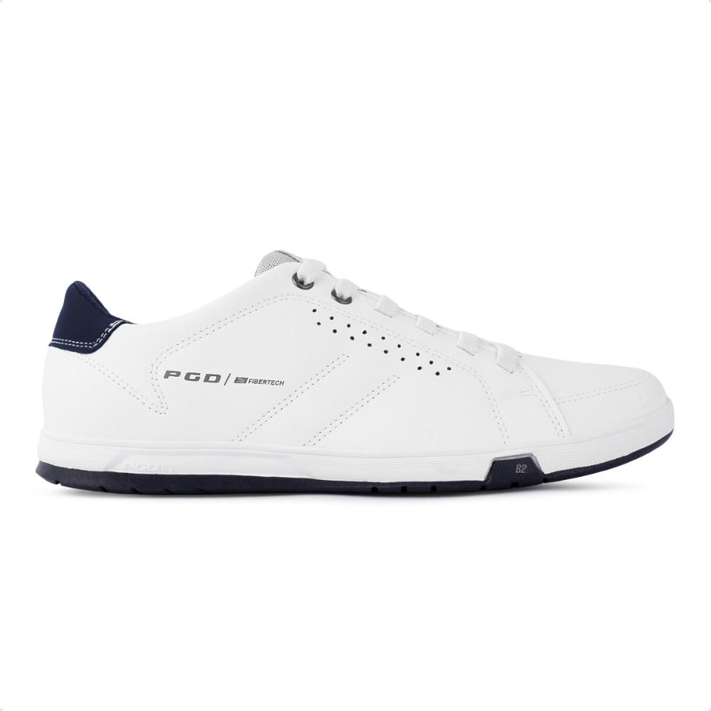 Miniatura Sapatênis Pegada Element Confort Masculino Branco / Marinho - 37