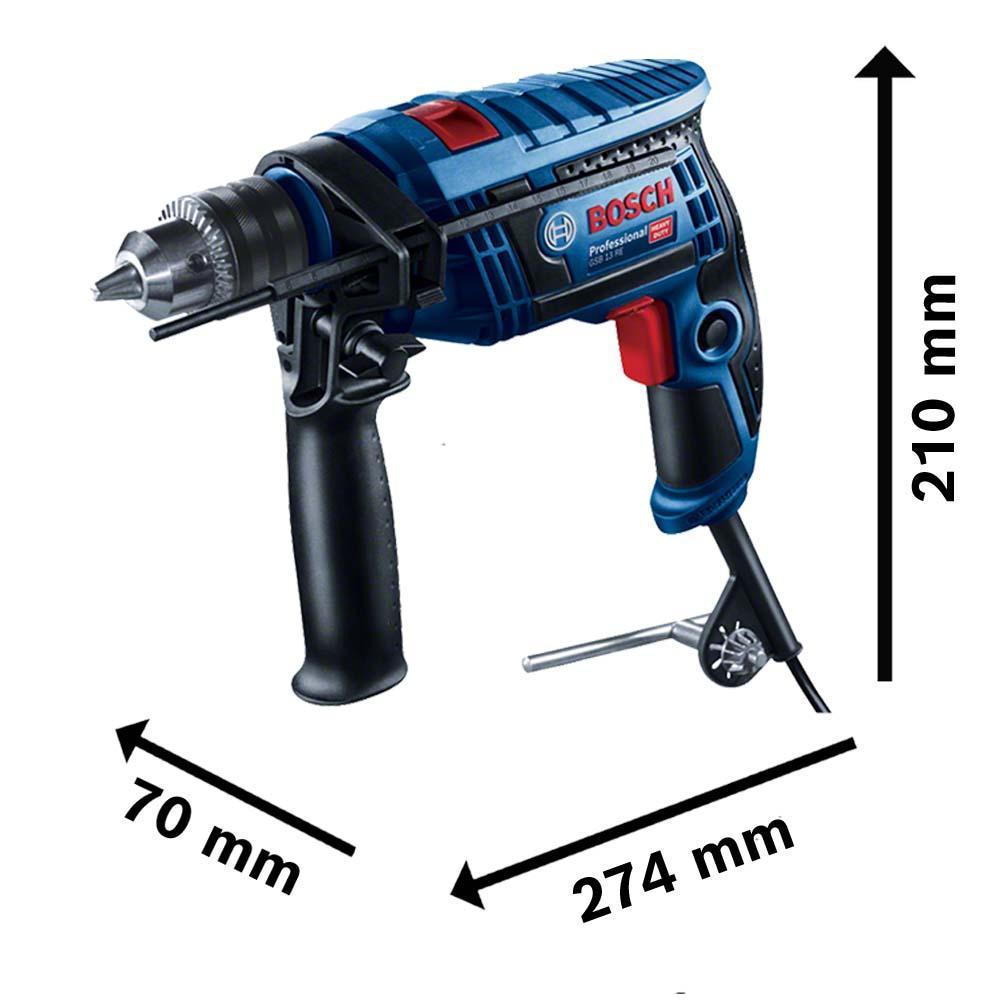Furadeira De Impacto 650W Bosch Gsb13Re Gsb 13 + Acess Prof