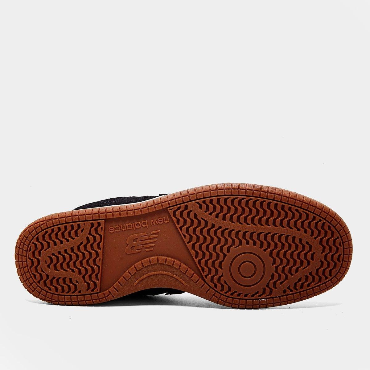 Miniatura Tênis New Balance 480 Low Masculino Preto+Bege - 38