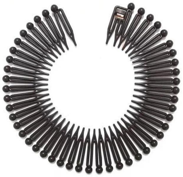 Miniatura Tiara Bell Preto 12Cm Diâmetro Pente Prendedor Cabelo