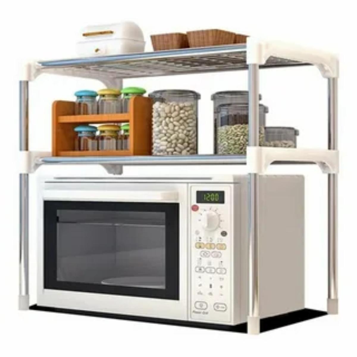 Miniatura Suporte De Mesa Organizador Para Microondas E Alimentos Rack