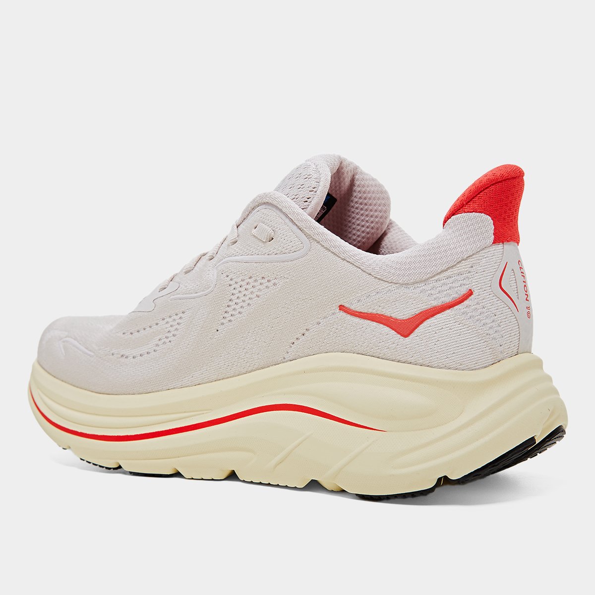 Miniatura Tênis Hoka Clifton 10 Feminino Cinza+Vermelho - 35