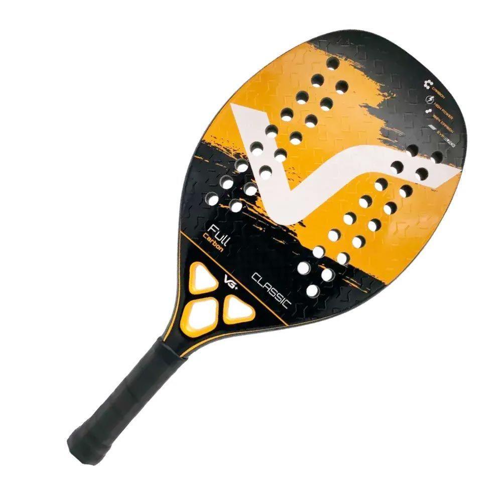 Miniatura Kit Raquete De Beach Tennis Classic Full Carbon Com 3 Bolas E Bolsa De Transporte Vg Plus Laranja
