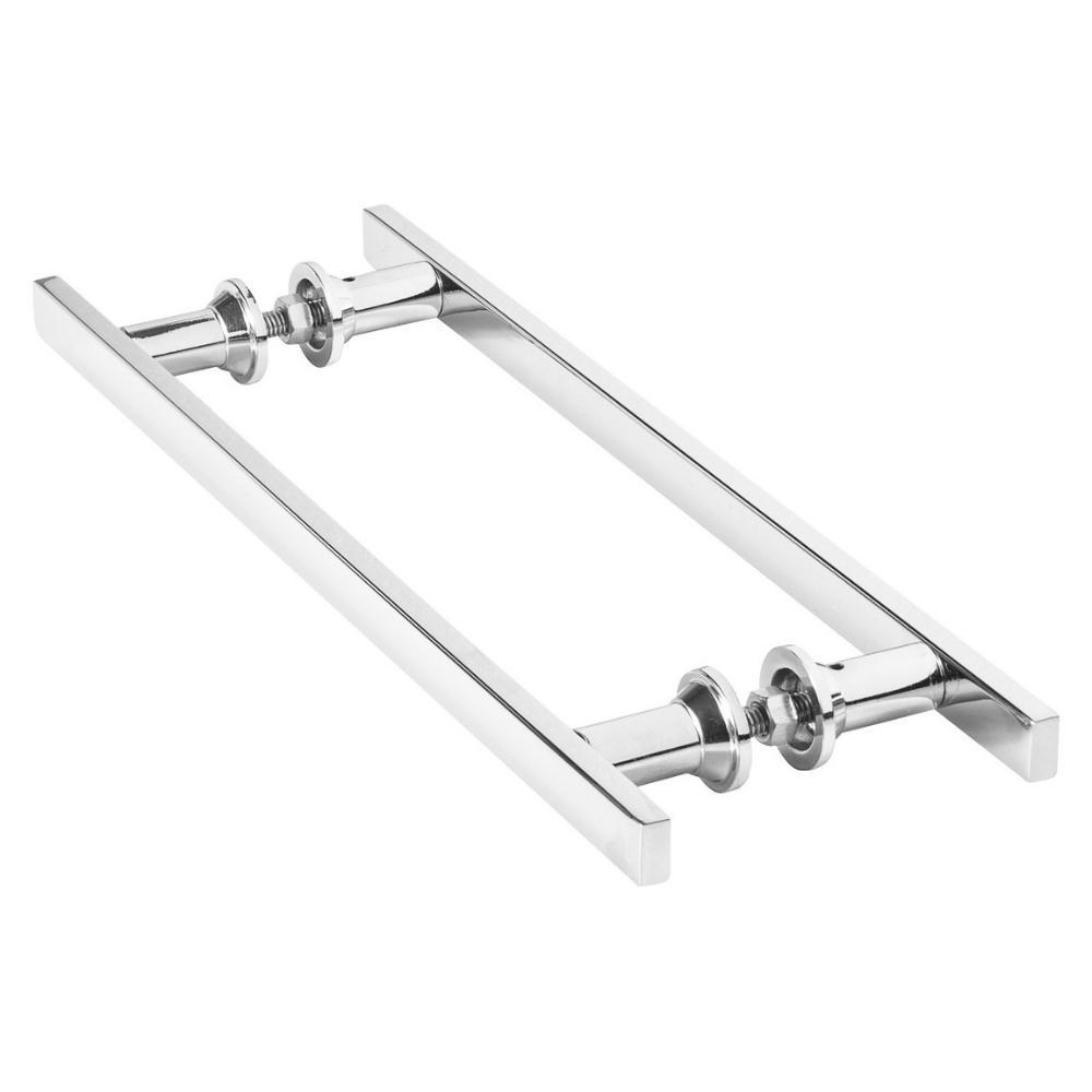 Puxador Inox Para Porta De Correr Vidro Madeira 20Cm M.S