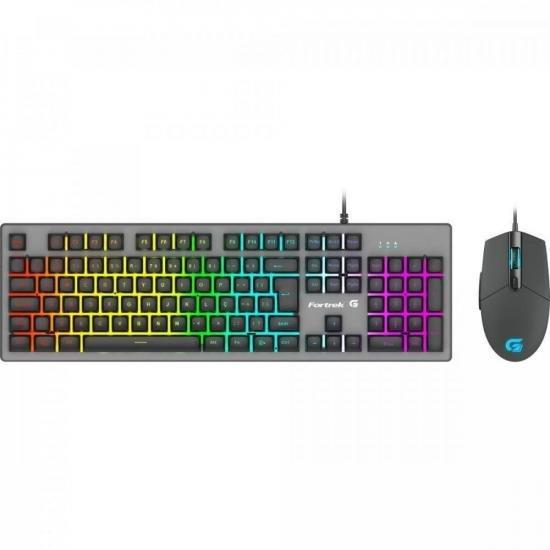 Miniatura Combo Teclado + Mouse Gamer Rgb Rainbow Ranger Grafite Fort