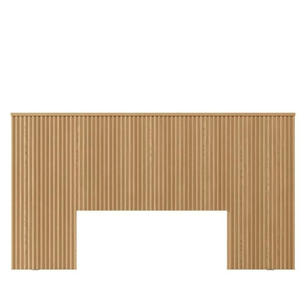 Conjunto Cama Queen Bristol, Cabeceira e 2 Mesas de Cabeceira Buzios Carvalho/Cinza