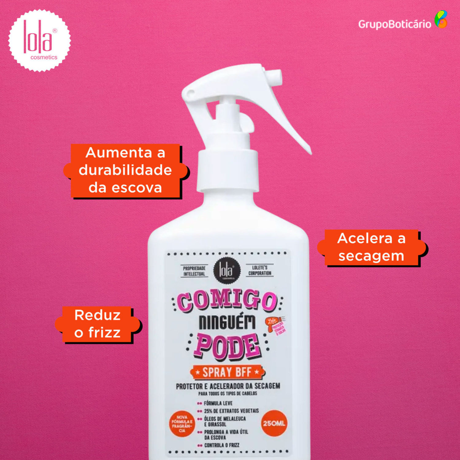Miniatura Lola Cosmetics Comigo Ninguém Pode BFF - Spray 250ml BLZ