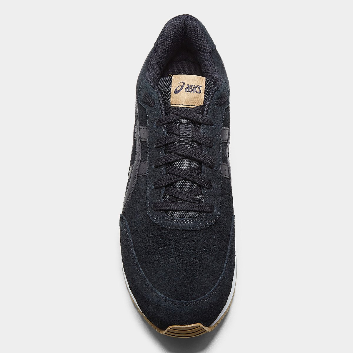 Miniatura Tênis Couro Asics Forest Masculino Preto+Bege - 38