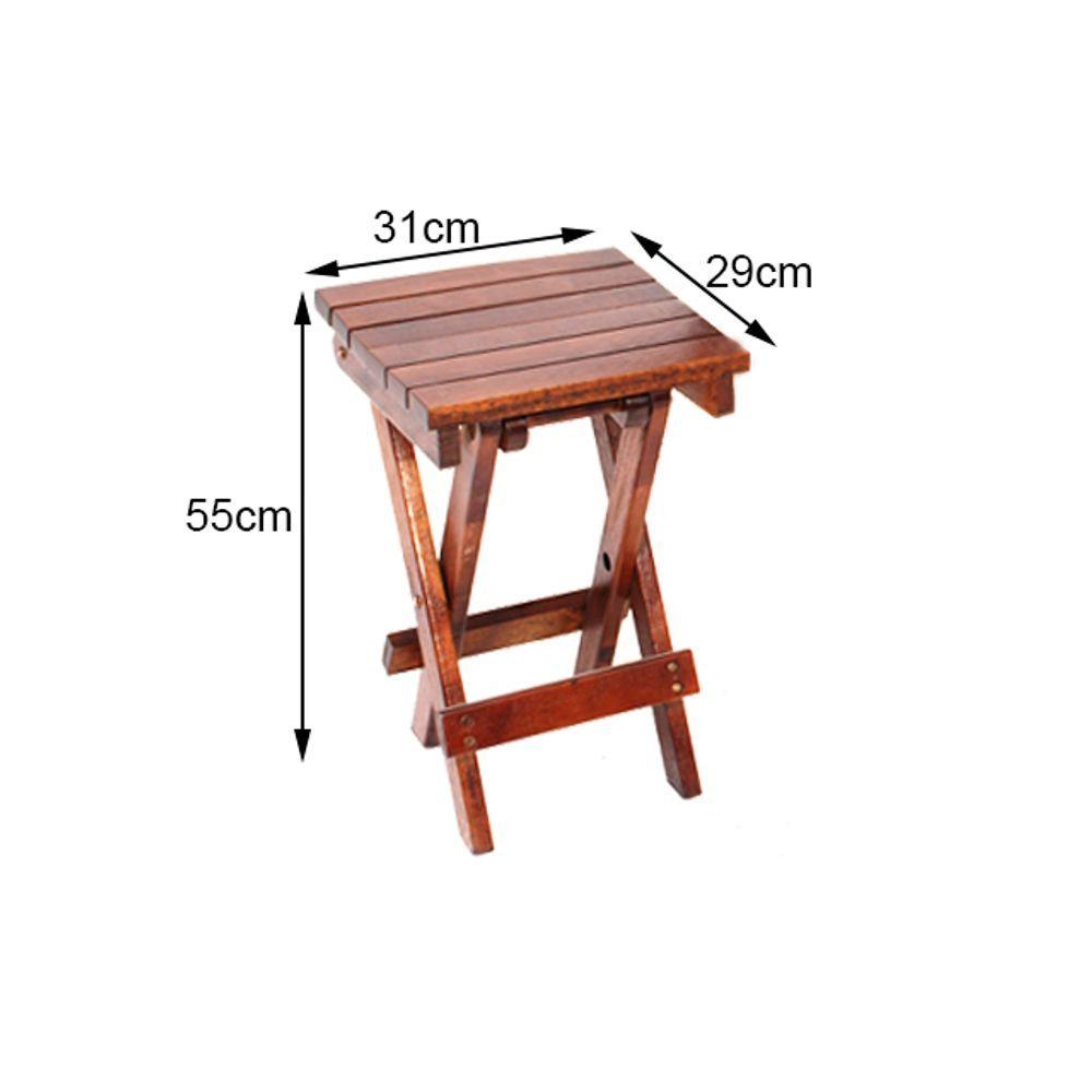 Miniatura Conjunto Restaurante De Mesa Dobravel 60Cm Redondo Com 4 Banquinhos Imbuia Marrom
