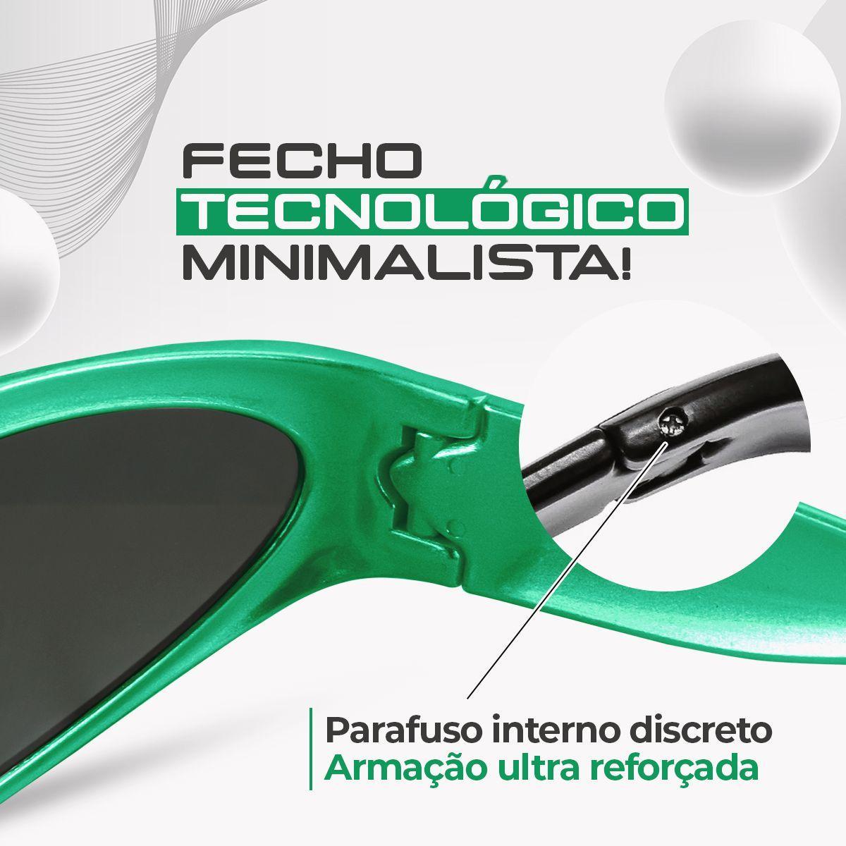 Miniatura Oculos Sol Masculino Trap Hype Bale Ref Oval Y2K Rap + Case