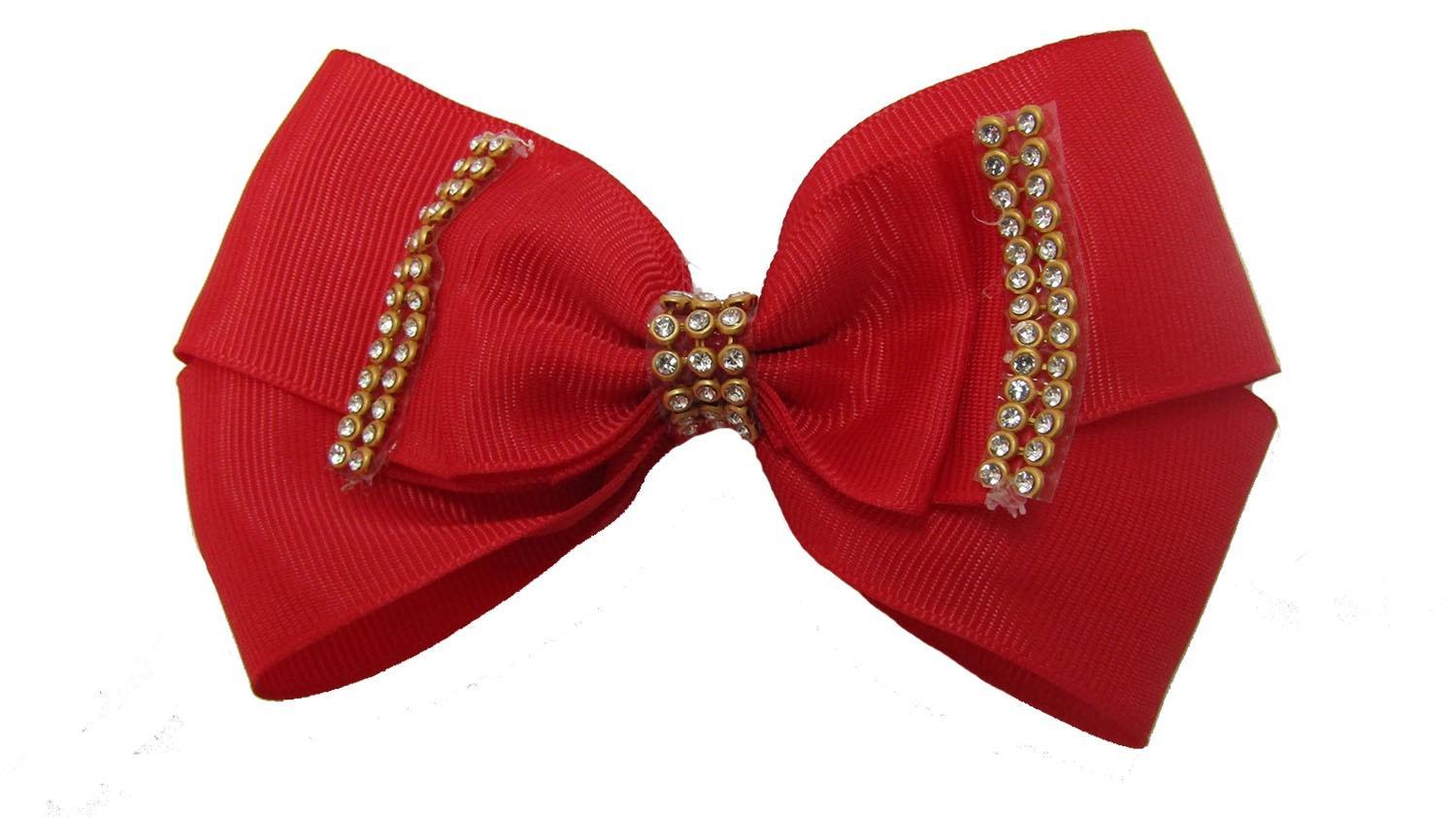 Miniatura Laço Vermelho De Cabelo Adulto Elegante De Luxo-No